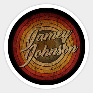 arjunthemaniac, circle retro faded Jamey Johnson, Sticker